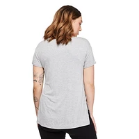 T-shirt d’allaitement fendu sur les côtés Paisley Sky Maternité