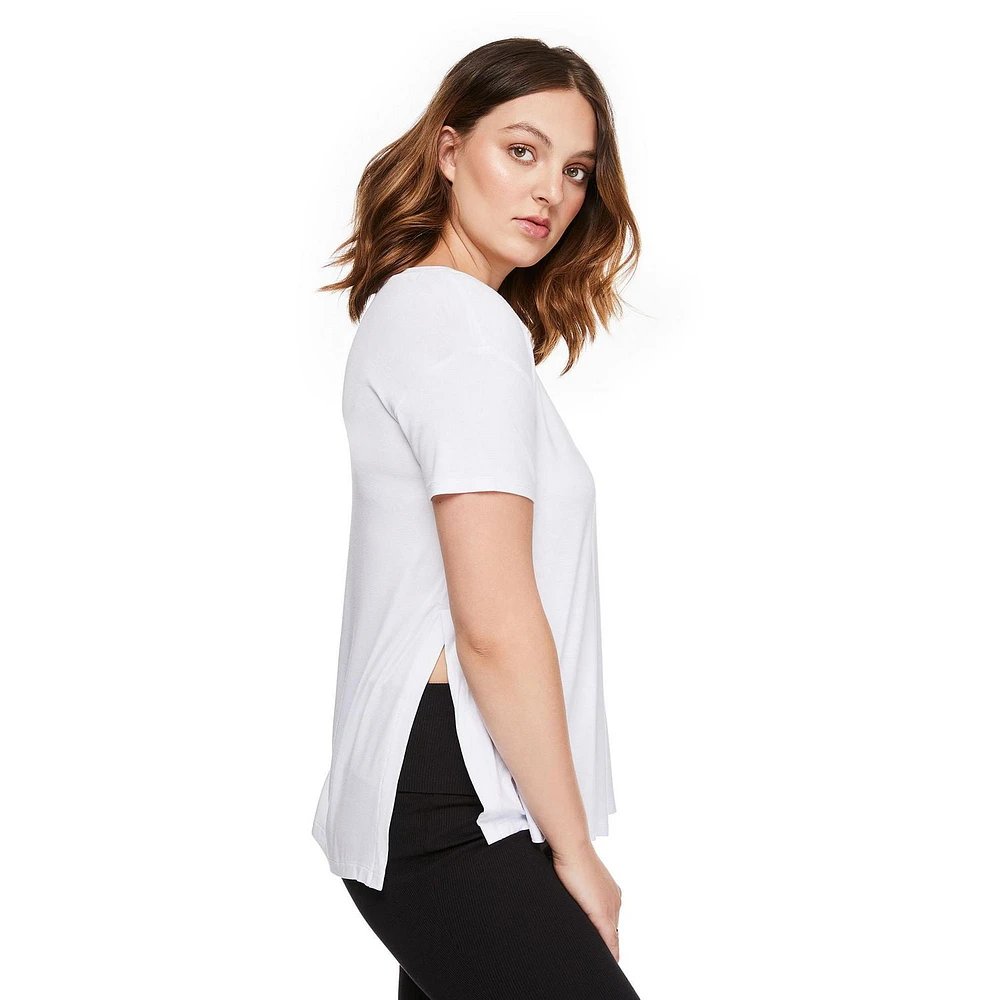 Paisley Sky Maternity Side Split Nursing Tee