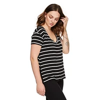 Paisley Sky Maternity Side Split Nursing Tee