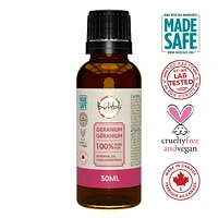 Buhbli Brands - 100% Pure Geranium Essential Oil, 30ml, All Natural and Pure