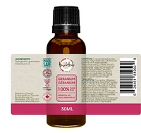 Buhbli Brands - 100% Pure Geranium Essential Oil, 30ml, All Natural and Pure