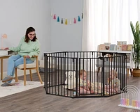 Barrière pour bébé et aire de jeu très large et réglable