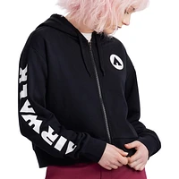 AIRWALK WOMENS FULL ZIP CROPPED FLEECE