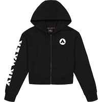 AIRWALK WOMENS FULL ZIP CROPPED FLEECE
