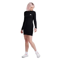 AIRWALK WOMENS LONG SLEEVE RIBBED DRESS