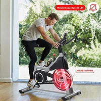 HAPICHIL Exercise Bike, 26lb Flywheel with magnetic resistance, Ipad Mount ＆ Cushion - 2021 Edition