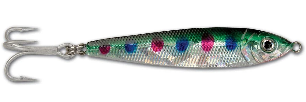 GOT-CHA JF15-BGS Jigfish Lure, 3", 1-1/2oz, Sz 4 treble hook, Black/Green/Silver