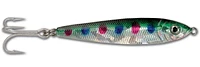 GOT-CHA JF15-BGS Jigfish Lure, 3", 1-1/2oz, Sz 4 treble hook, Black/Green/Silver