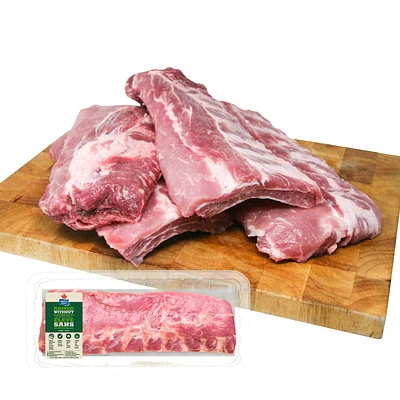 Maple Leaf Fresh Pork Back Ribs Raised Without Antibiotics, 1 Pork Back Rib, 0.47 - 0.60 kg