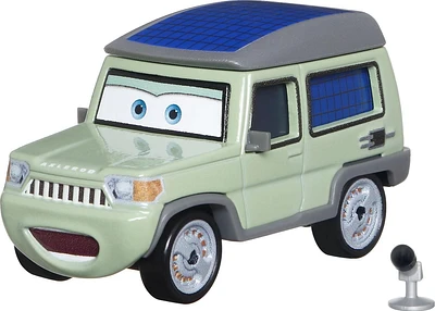 Disney and Pixar Cars Die-Cast Singles Miles Axlerod with MIC, 1:55 scale Fan Favorite Vehicles