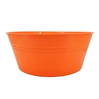 Halloween 17.5-in Orange Plastic Round Party Tub, 1 Count, Party Favors, by Way to Celebrate