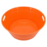 Halloween 17.5-in Orange Plastic Round Party Tub, 1 Count, Party Favors, by Way to Celebrate