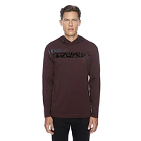 Tee-shirt Capuchon manches longues Dark Black pour hommes