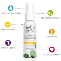 Just a Spray Toilet Odor Eliminator, Island Fresh, 55 ml, Pre-Poop Spray, Up to 400 sprays, Up to 400 sprays