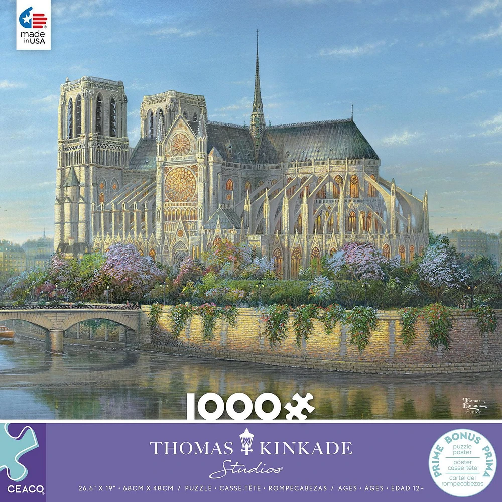 Ceaco 1000pc Puzzle "Notre Dame" by Thomas Kinkade