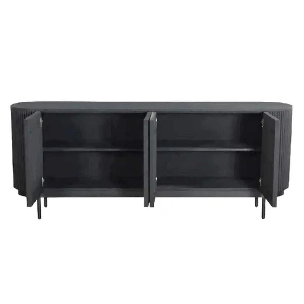 Muhsin Black Wood Sideboard