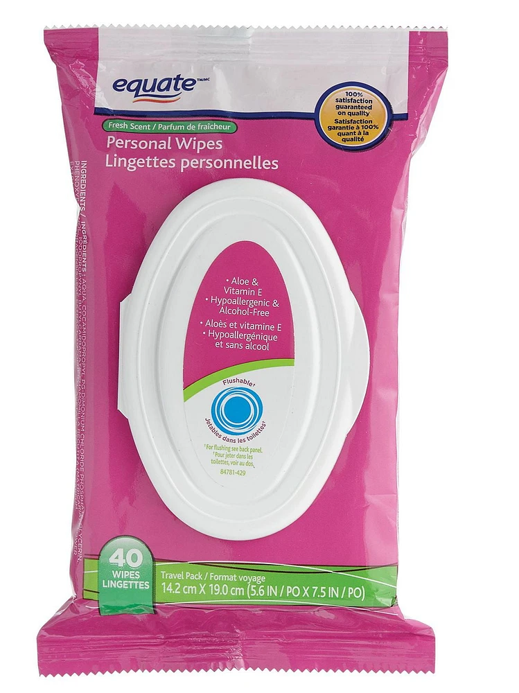 Equate Personal Wipes Fresh Scent