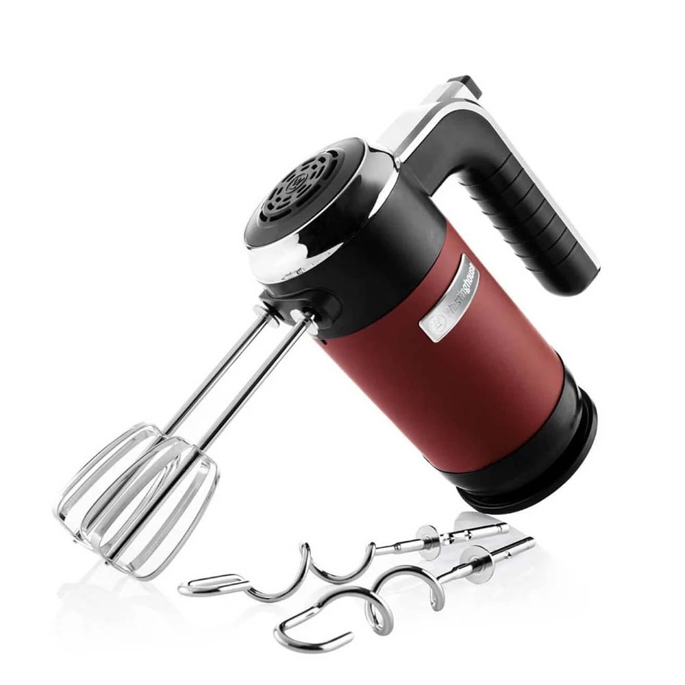 Westinghouse Retro 5 Speed Hand Mixer - Red