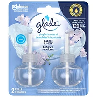 Glade Plugins® Air Freshener Oil Refill, Clean Linen, 2 Refills