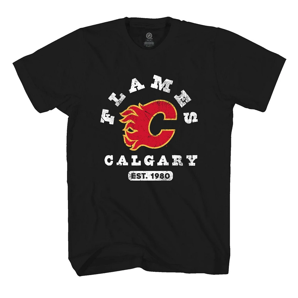 NHL Calgary Flames Curved Shot Men's Short Sleeve T-Shirt *On-Line Exclusive