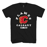 NHL Calgary Flames Curved Shot Men's Short Sleeve T-Shirt *On-Line Exclusive