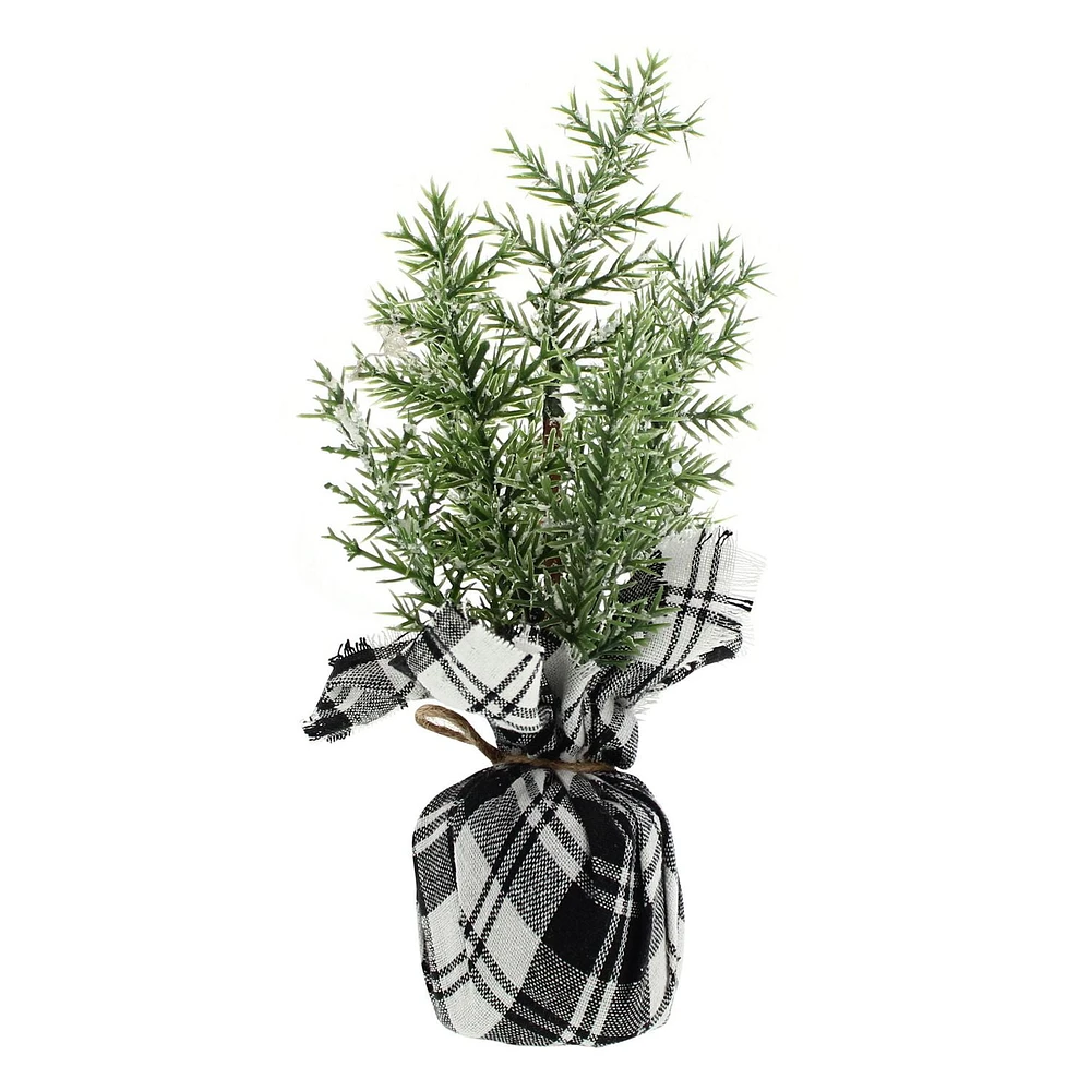 Holiday Time 3 Pack of Christmas Trees in Plaid Base