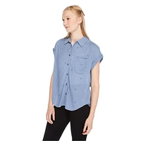 Wild Skye Women's Button-Down Top, Sizes XS-XL