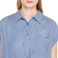 Wild Skye Women's Button-Down Top, Sizes XS-XL