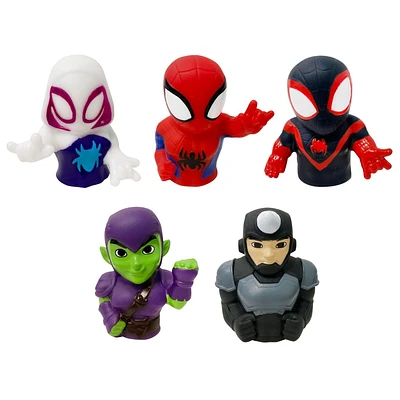 Spidey et ses incroyables amis marionnettes à doigt 5 pièces Ensemble de marionnettes à doigt pour le bain