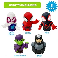 Spidey et ses incroyables amis marionnettes à doigt 5 pièces Ensemble de marionnettes à doigt pour le bain