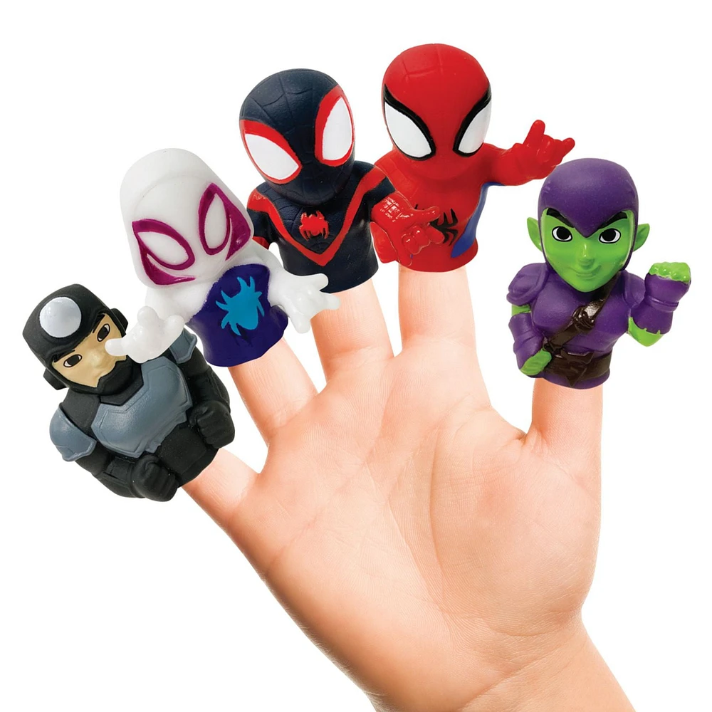 Spidey et ses incroyables amis marionnettes à doigt 5 pièces Ensemble de marionnettes à doigt pour le bain