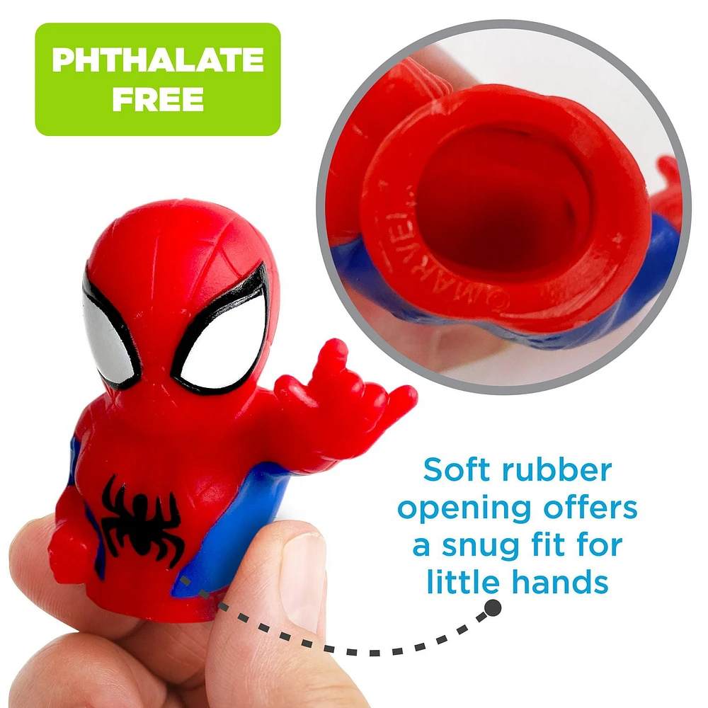 Spidey et ses incroyables amis marionnettes à doigt 5 pièces Ensemble de marionnettes à doigt pour le bain
