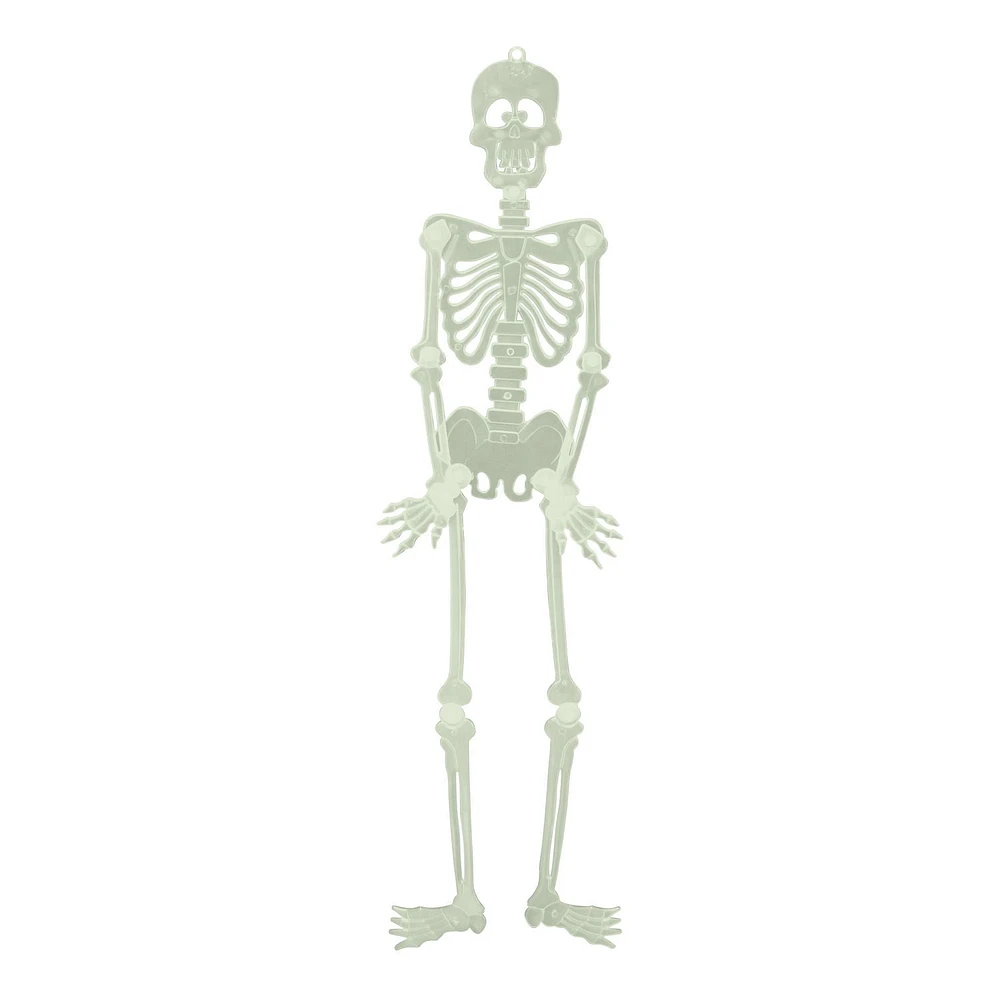 Halloween 3-ft Glow in the Dark Plastic Skeleton, Indoor & Outdoor Decor, Way to Celebrate