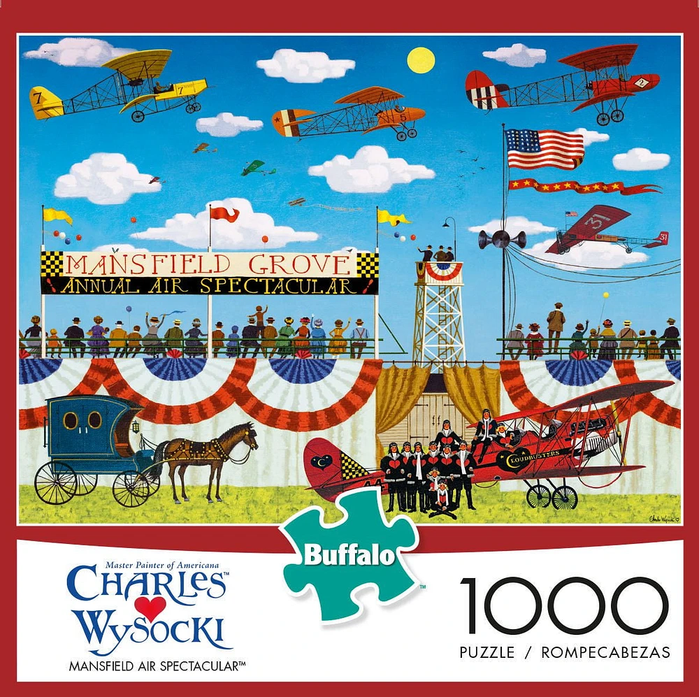 Buffalo Games Charles Wysocki Mansfield Air Spectacular 1000 Piece Jigsaw Puzzle