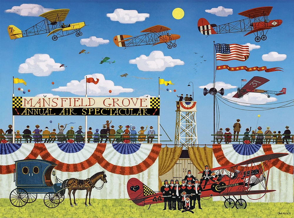 Buffalo Games Charles Wysocki Mansfield Air Spectacular 1000 Piece Jigsaw Puzzle