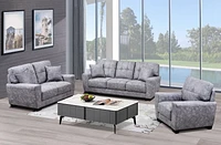 Topline Home Furnishings Luxurious Grey Accent Chair