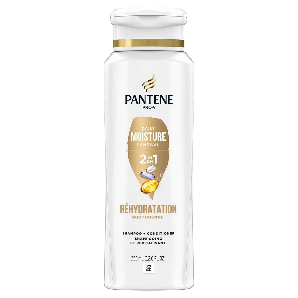 Shampooing et revitalisant 2 en 1 Pantene Réhydratation quotidienne 355 mL/12,0 OZ LIQ. 12 oz/355 mL