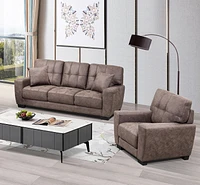 Topline Home Furnishings Luxurious Brown Sofa