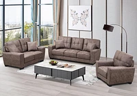 Topline Home Furnishings Luxurious Brown Sofa