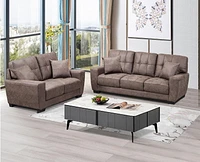 Topline Home Furnishings Luxurious Brown Sofa