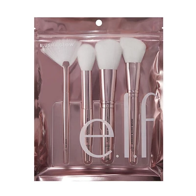 e.l.f. cosmetics Blush & Glow Brush Kit, 4-piece face brush kit