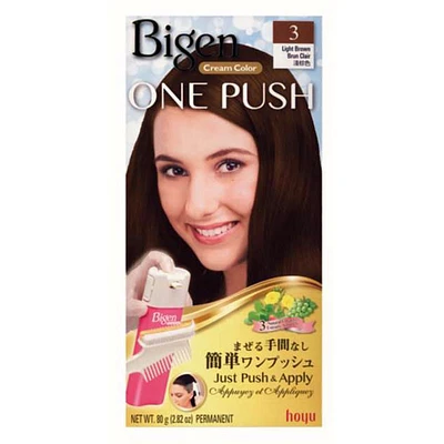 Bigen One Push Cream Color, No.3 - Light Brown