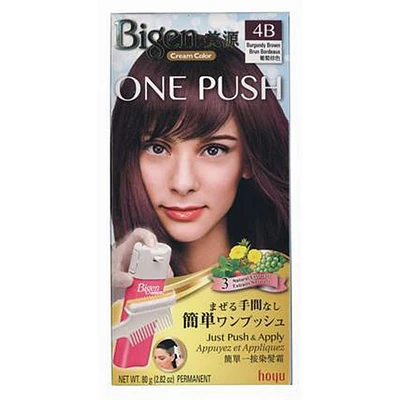 Bigen One Push Cream Color, No.4B - Burgundy Brown