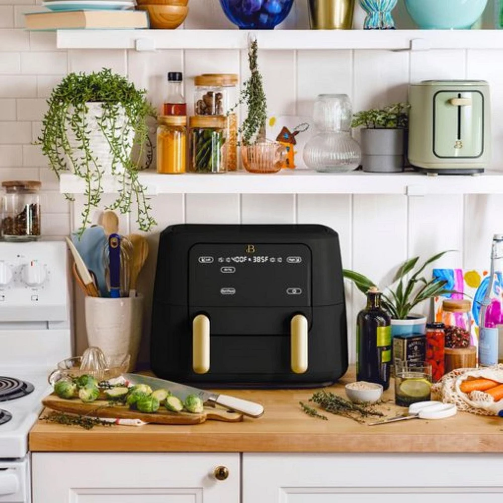 Beautiful 9-Quart TriZone Air Fryer by Drew Barrymore, 9QT TriZone Air Fryer