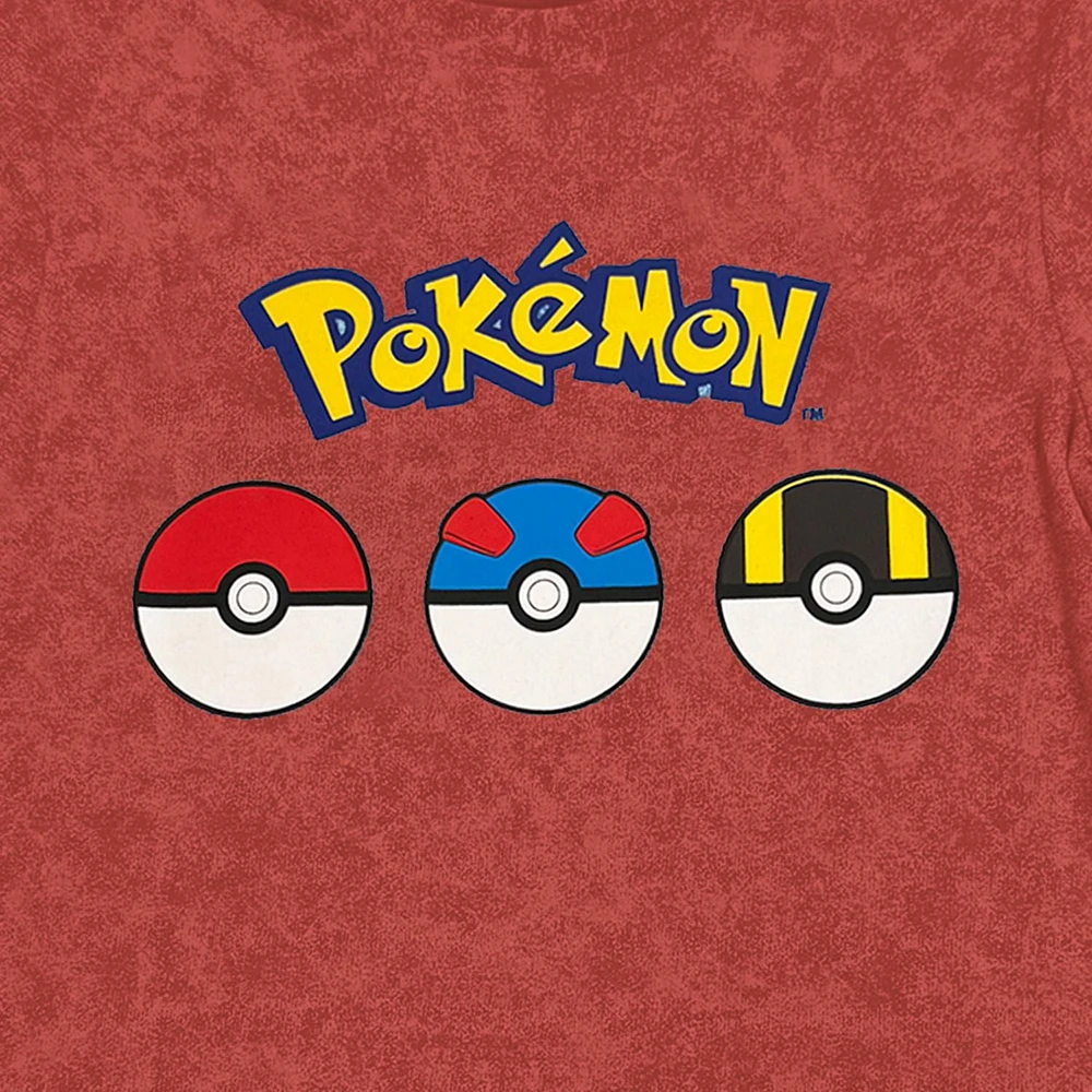 Pokemon Boys Pokeballs Electric Short Sleeve T-Shirt