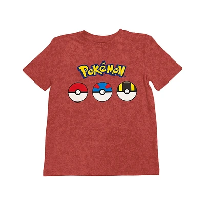 Pokemon Boys Pokeballs Electric Short Sleeve T-Shirt