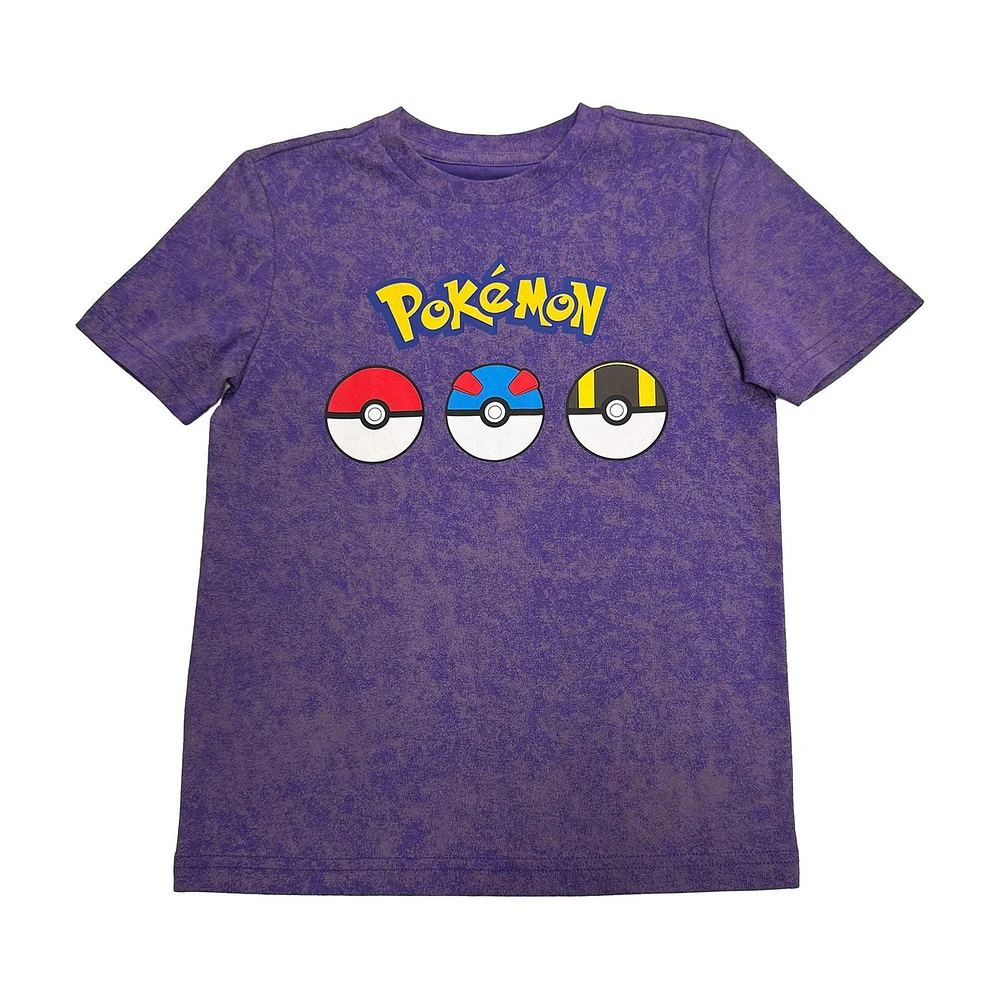 Pokemon Boys Pokeballs Electric Short Sleeve T-Shirt