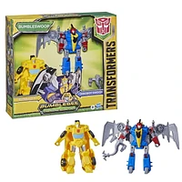 Transformers Bumblebee Cyberverse Adventures Dinobots Unite Toys Dino Combiners Bumbleswoop 2-Pack Action Figures, Ages 6 and Up, 4.5-inch