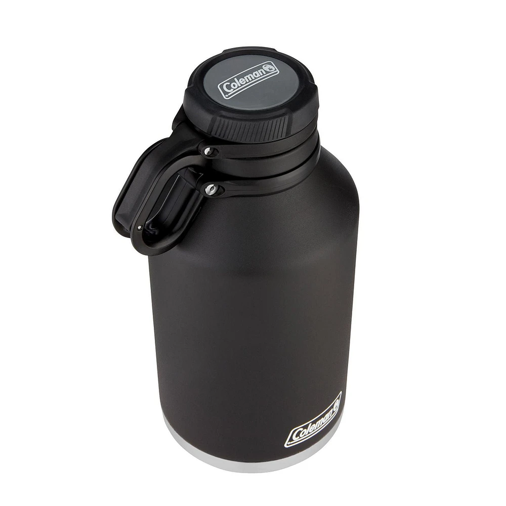 Coleman Vacuum Insulated Stainless Steel Growler, 64oz/1900mL, Black, BPA Free, 64 oz, 2063228