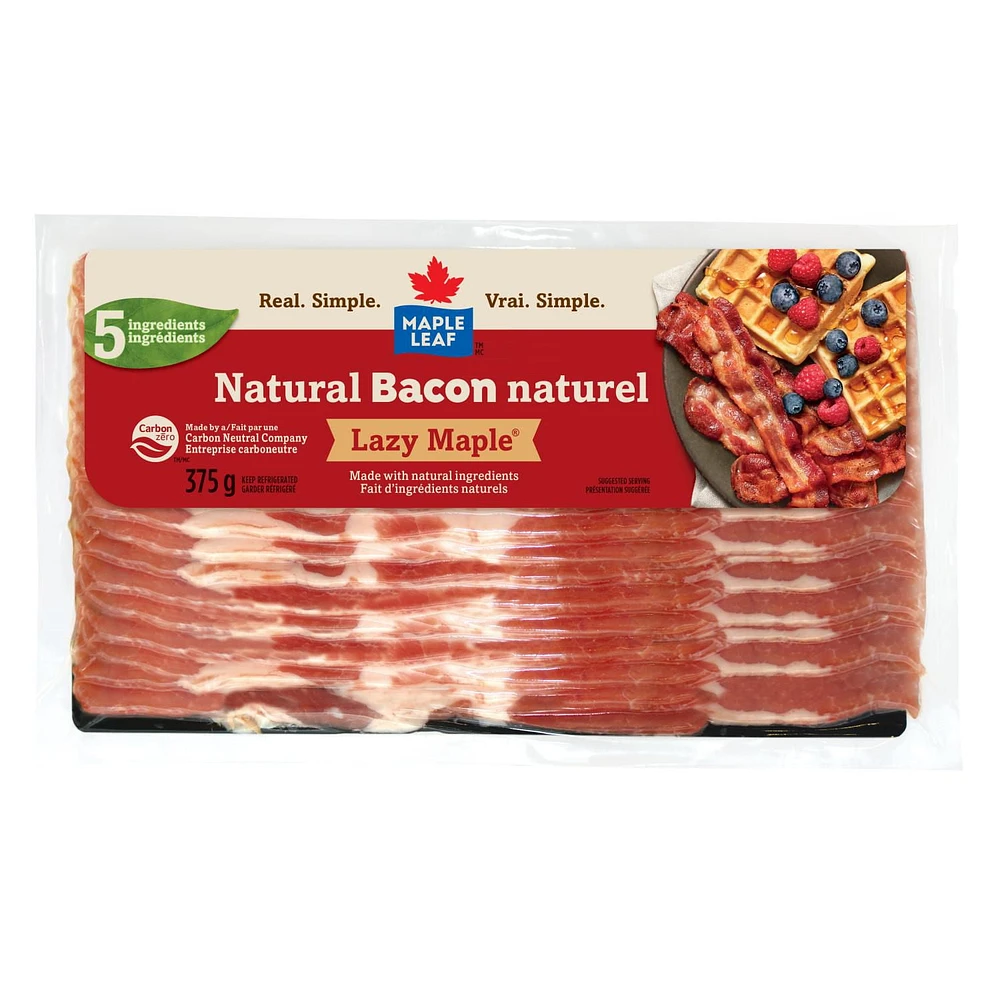 Bacon naturel Lazy Maple Maple Leaf 375 g
